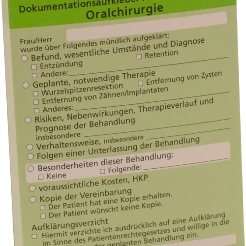 Dokumentasjonsklistremerke Opplysningsplikt