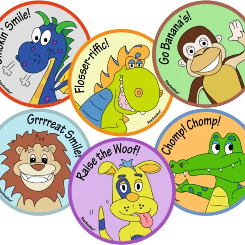 Smilende dyreklistremerker