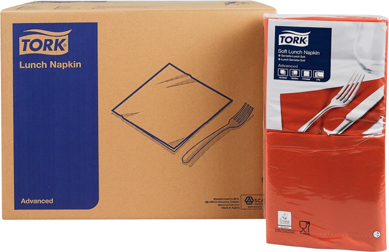 TORK® Soft lunsjservietter (1/4 fold)