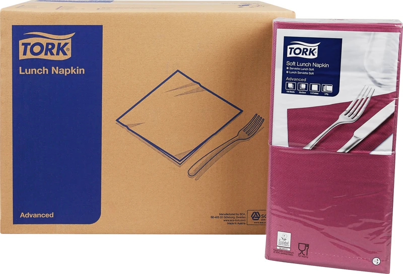TORK® Soft lunsjservietter (1/4 fold)