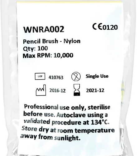 Nylon poleringsbørster hvite