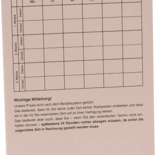 Avtaleseddel ""Neste behandling""