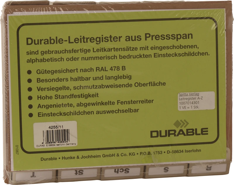 Register A - Z for kort