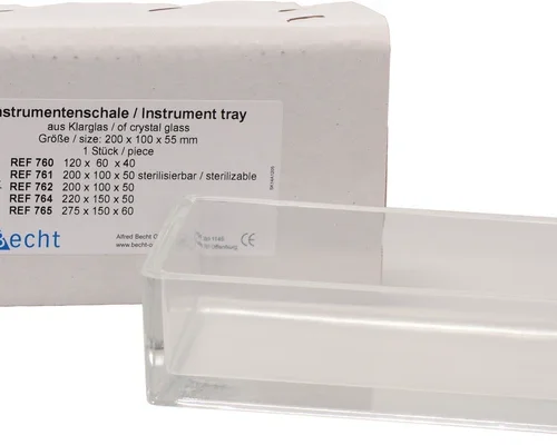 Instrumentskål i klart glass