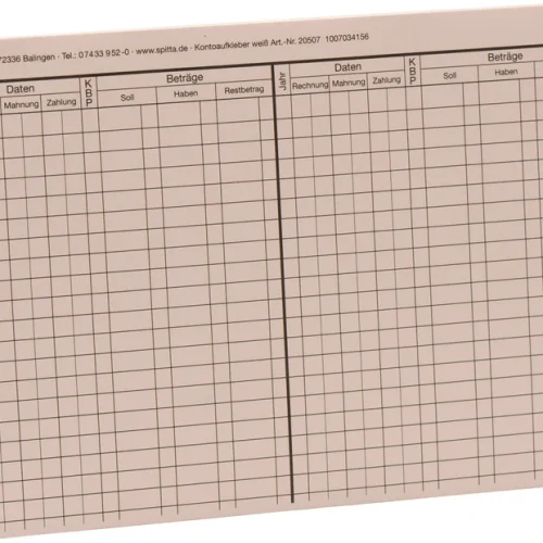 Kontoversikt for kartotek