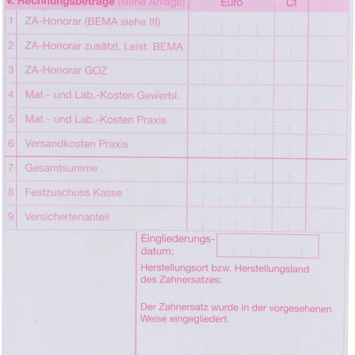 Behandlings- og kostnadsplan V. fakturabeløp