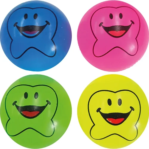 Spretteballer smilende tann