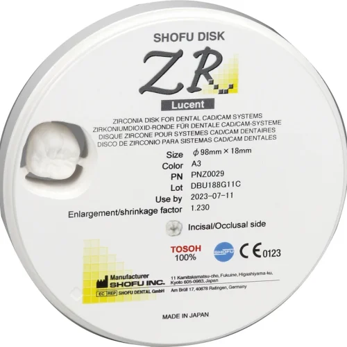 SHOFU Disk ZR Lucent