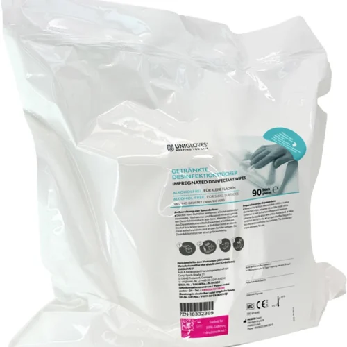 UNIGLOVES Desinfeksjonskluter fuktet alkoholfri