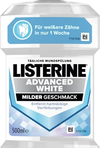 LISTERINE® ADVANCED WHITE mildere smak