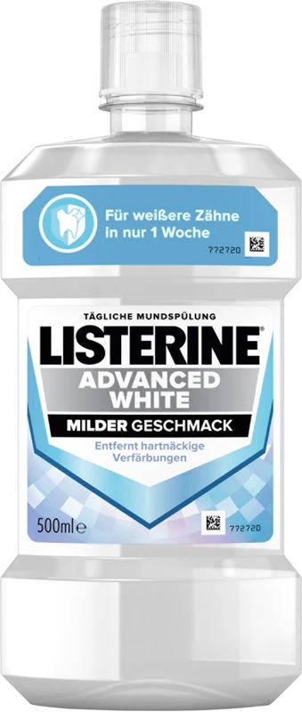 LISTERINE® ADVANCED WHITE mildere smak
