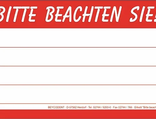 Etikett «Vær oppmerksom på dette»