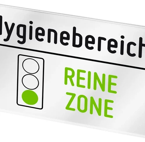 Plexiglasskilt Hygienesone "Ren sone"