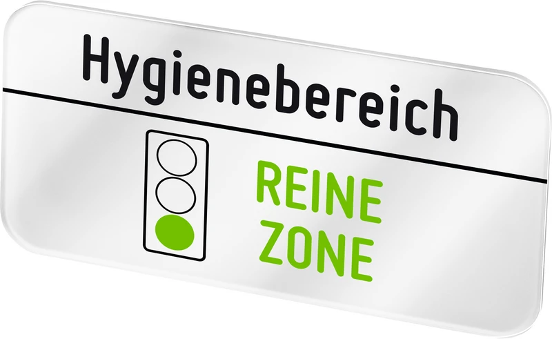 Plexiglasskilt Hygienesone "Ren sone"