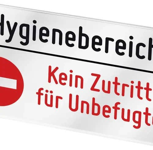Plexiglasskilt Hygienesone "Ingen adgang"