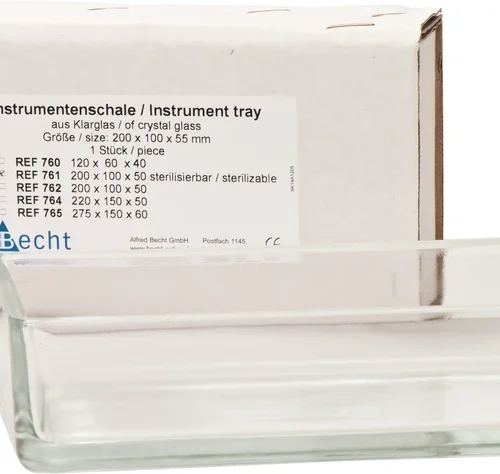 Instrumentskål i klart glass