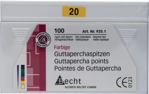Fargede guttaperkaspisser