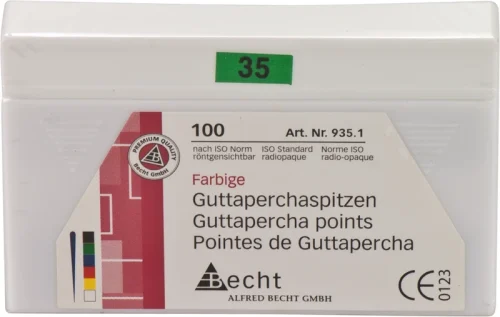 Fargede guttaperkaspisser