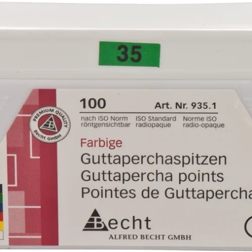 Fargede guttaperkaspisser