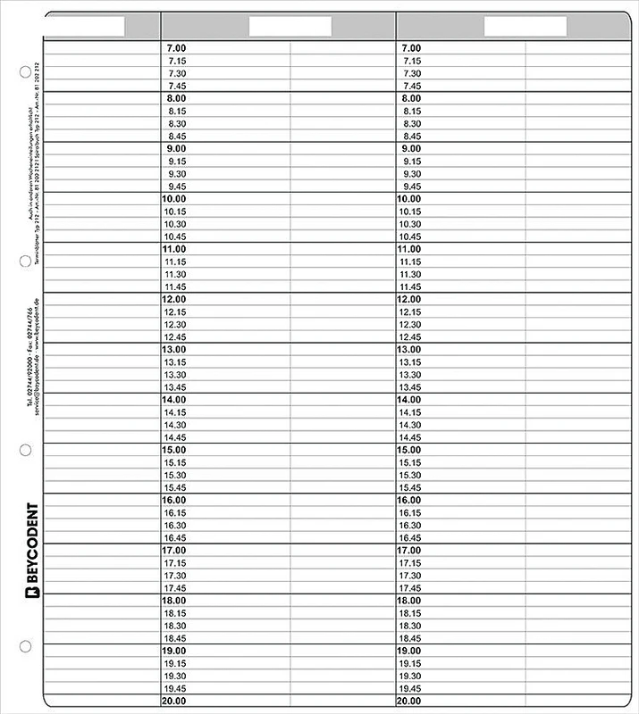 Timeplanark Classic-format