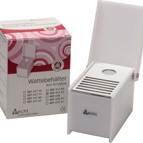 Pellet-/ bomullbeholder med lokk