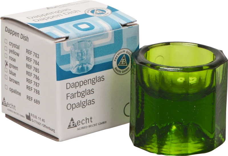 Dappenglass av farget glass