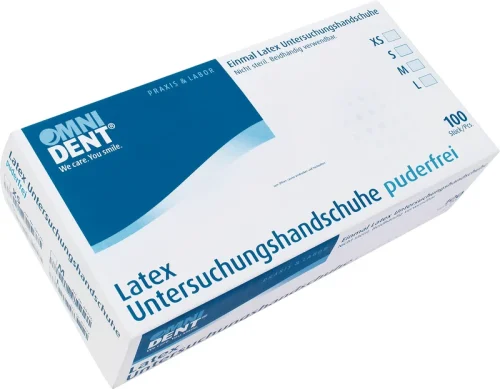 Omni latex-undersøkelseshansker, pudderfri