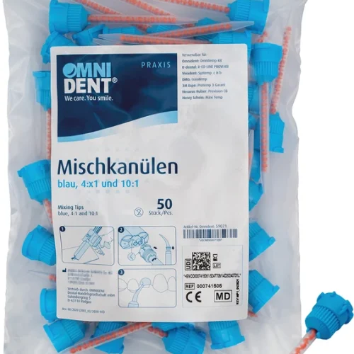 Omni-blandekanyler blå 4:1/10:1