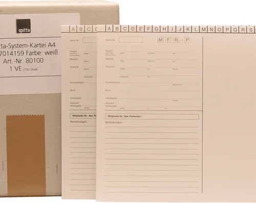 System kartotekkort A4