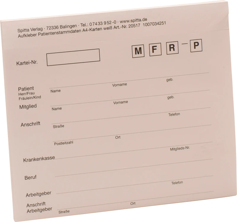 Klistremerker med pasientstamdata