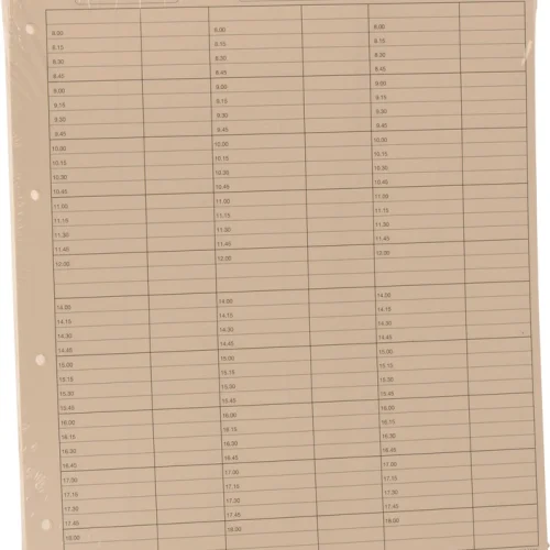 Timebokinnlegg 6-spaltet