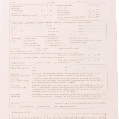 Registreringsskjemaer Anamnese