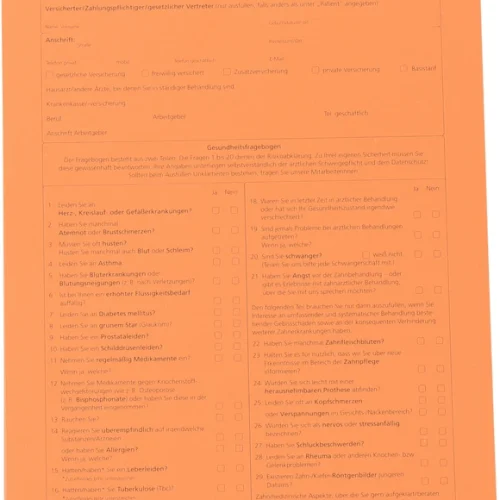 Registreringsskjemaer Anamnese