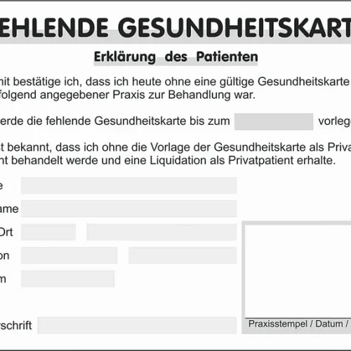 Erklæring manglende forsikringskort