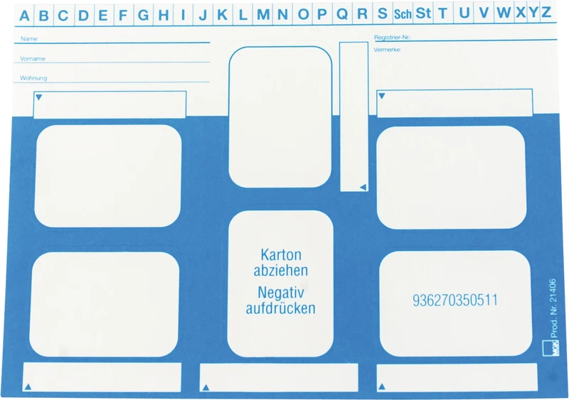 Tannfilmkort - selvklebende