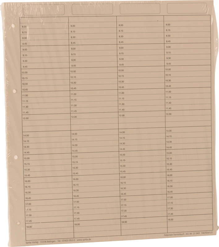 innleggsark 4-spaltet med pause