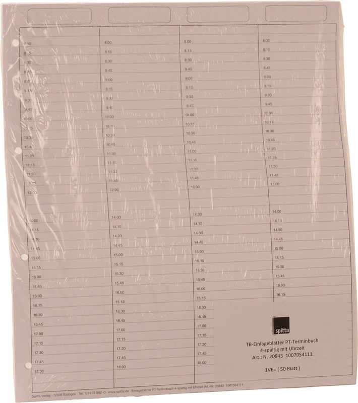 innleggsark 4-spaltet med pause