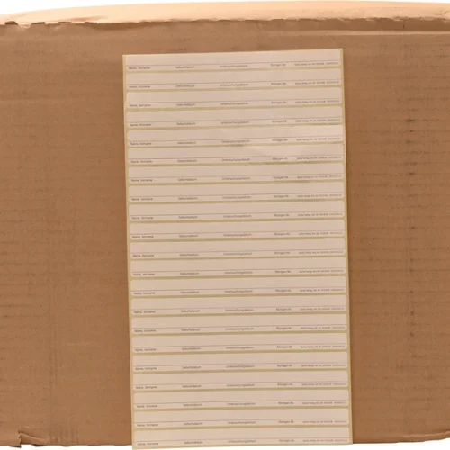 Klistremerker for røntgenkonvolutter