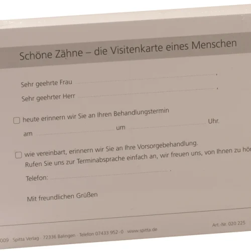 Recall-påminnelsespostkort