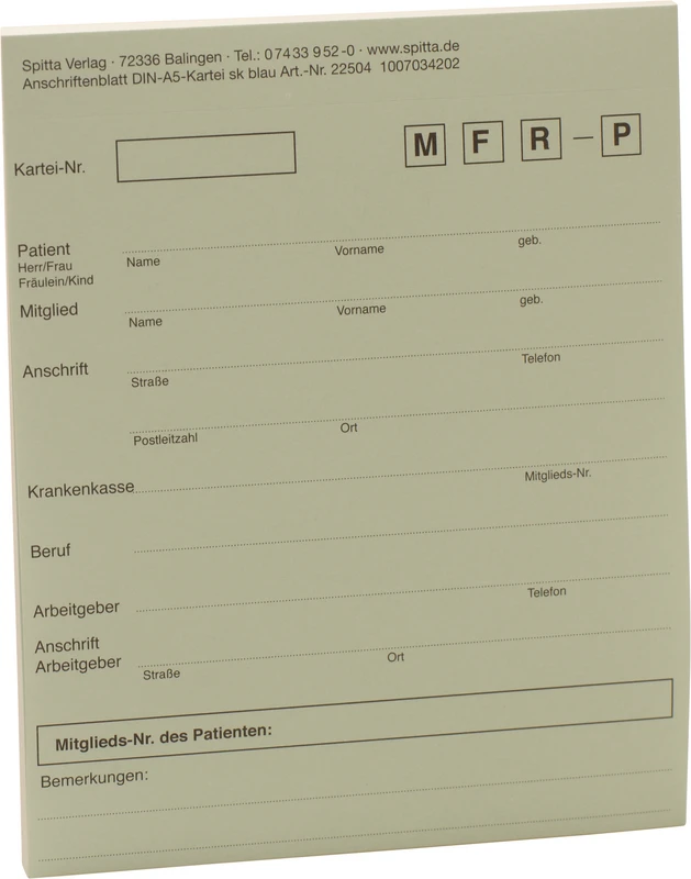 Adresseark for DIN A5-indekskort