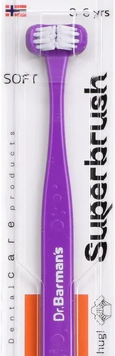 Dr. Barmans Superbrush trehodet tannbørste