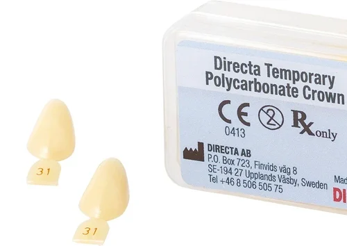 DIRECTA midlertidige polykarbonat-kroner