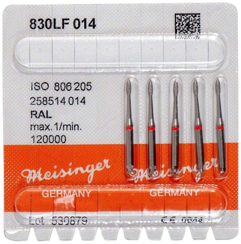 Diamanter 830, RA L, Figur 248, ISO 014, rød fin, 5 stk